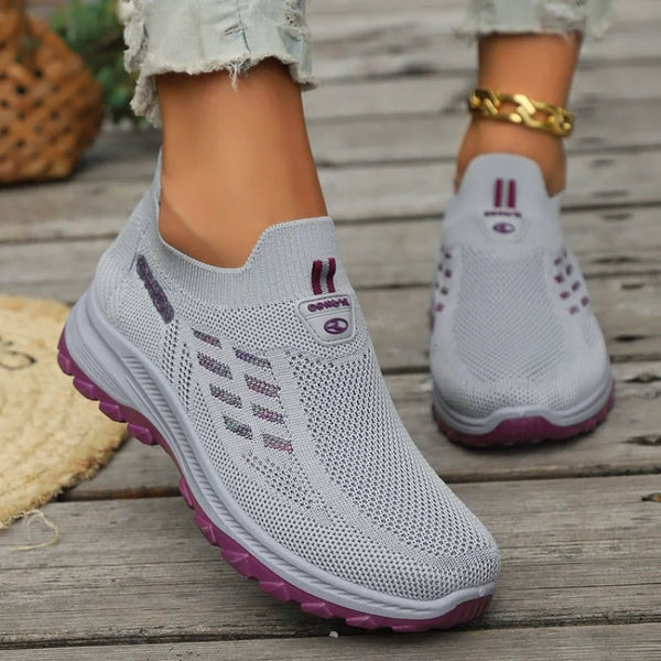 TaoBo Walking Shoes 2024 Summer New Women's Shoes Breathable No Lace Soft Sole Socks Sneakers Comfort Women Sport Shoes Tennis